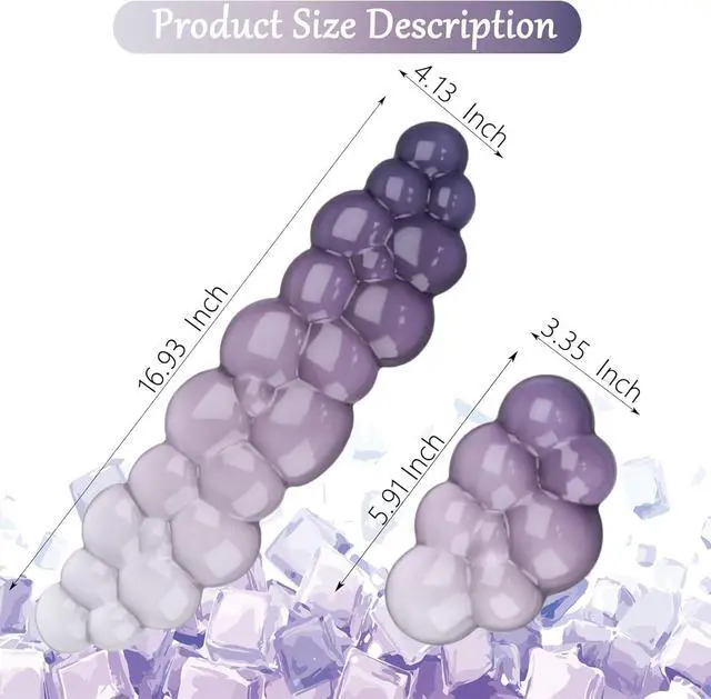 Alt view image 3 of 7 - Gel Cloud Wrist Rest for Keyboard and Mouse Gradient Purple Clear Keyboard Wrist Rest Transparent Ergonomic Cute Mouse Wrist Pad Silicone Non-Slip Wrist Pad for Computer Gaming Laptop Home Office