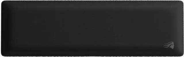 Alt view image 2 of 4 - Gaming Padded Keyboard Wrist Rest (Compact 25mm Thick) - Anti-Fray Stitched Edges Smooth Cloth Surface Anti-Slip Rubber Base Medium Firmness 300 x 100 x 25mm - Black