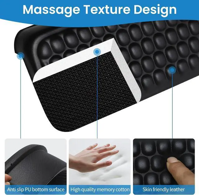 Alt view image 3 of 6 - L-Shaped Desk Elbow Pad for Desk 2-Piece Ergonomic Desk Edge Cushion PU Leather Elbow Support Padding with Non-Slip Wrist Comfort Support for Office Home Office Desk Accessories