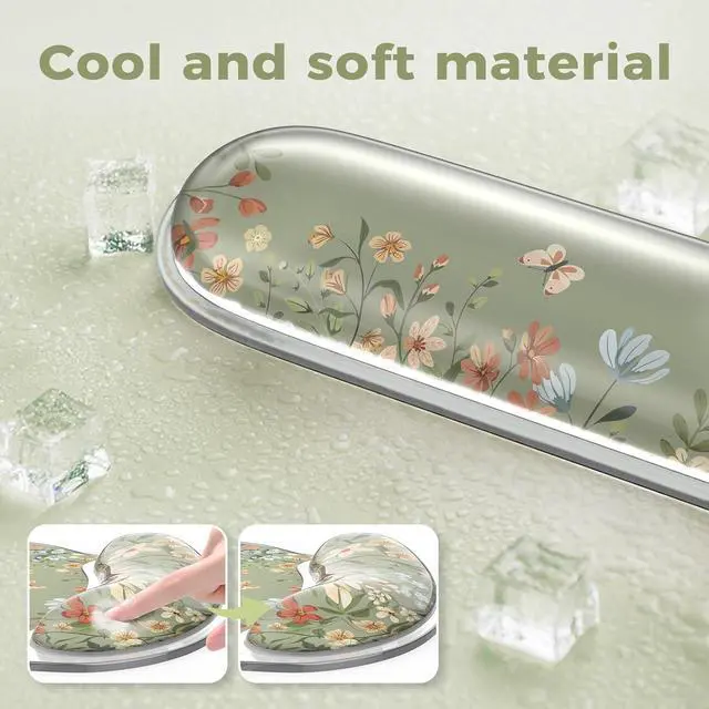 Alt view image 5 of 7 - Gel Wrist Rest for Keyboard and Mouse Ergonomic Mouse Pad Wrist Support for Typing Pain Relief Silicone Keyboard Cushion Hand Arm Cute Computer Wrist Rest for Women Girl