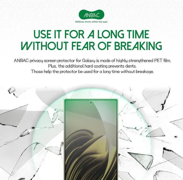 Alt view image 5 of 6 - Privacy Screen Protector for Galaxy S24 Ultra - Blue Light Blocking Film 6.8 with Alignment Tool Kit [1 Pack] - Support Fingerprint Unlock/Cell Phone Private Scratch Resistant Tempered Film