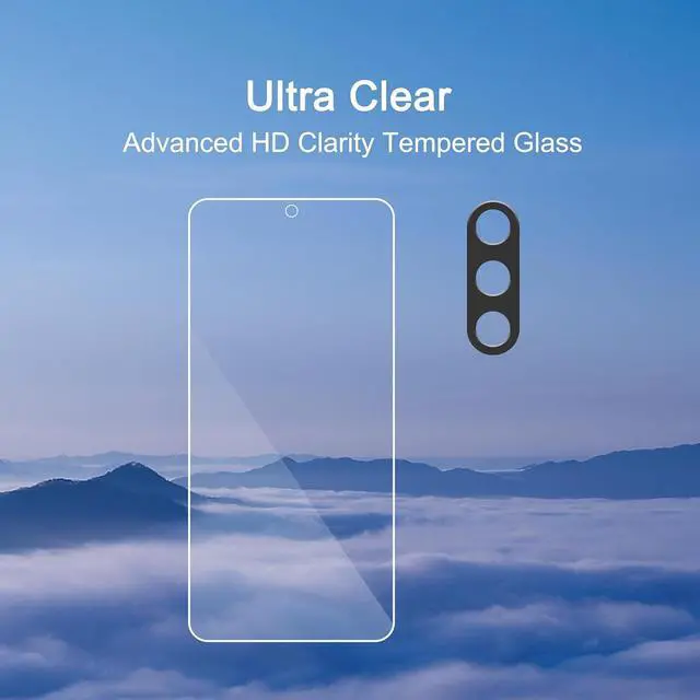 Alt view image 4 of 6 - Glass Screen Protector for Galaxy S25 3 Pack + 3 Pack Camera Lens Tempered Glass Fingerprint Unlock Compatible 0.25mm Anti-Scratch Case Friendly Clear - HD [Not For S25 Plus/S25 Edge/S25Ultra]