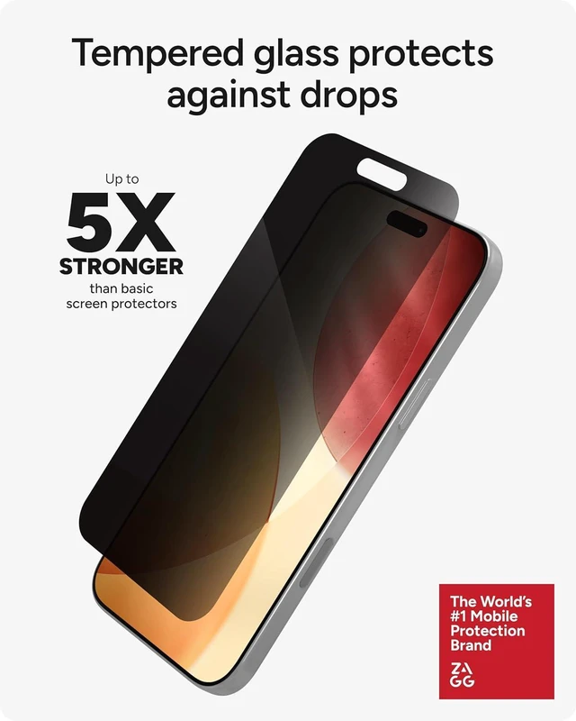 Alt view image 3 of 6 - Glass Elite Privacy Screen Protector for iPhone 17 Pro Max