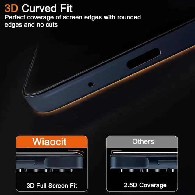 Alt view image 5 of 7 - 3 Pack Tempered Glass Screen Protector for  Galaxy A16 5G with 3 Pack Camera Lens Protector 9H Hardness Bubble Free Case Friendly