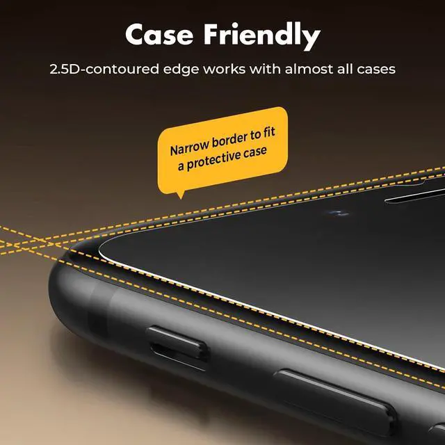 Alt view image 5 of 7 - Shatterproof Tempered Glass Screen Protector for iPhone SE 2022/SE 2020 iPhone 8/7 [3-Pack] [99.99% HD Clear] [Easy Installation Frame] [9H Hardness][Bubble Free] for  4.7