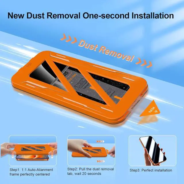 Alt view image 3 of 7 - [1-Second Auto-Install] 3 Pack Privacy Screen Protector for iPhone 17 Pro Max [6.9 Inch] + 1 Set Camera Lens Protector 25° Anti Spy Tempered Glass [Military Grade Shatterproof] Case Friendly