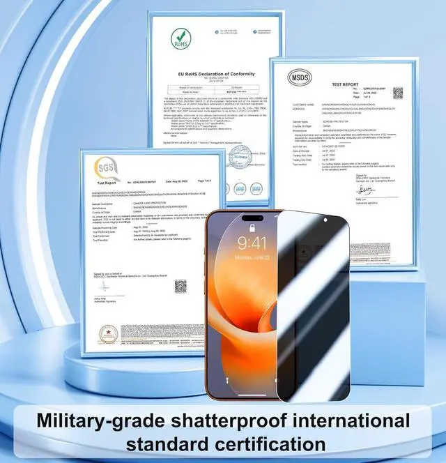 Alt view image 5 of 7 - [1-Second Auto-Install] 3 Pack Privacy Screen Protector for iPhone 17 Pro Max [6.9 Inch] + 1 Set Camera Lens Protector 25° Anti Spy Tempered Glass [Military Grade Shatterproof] Case Friendly