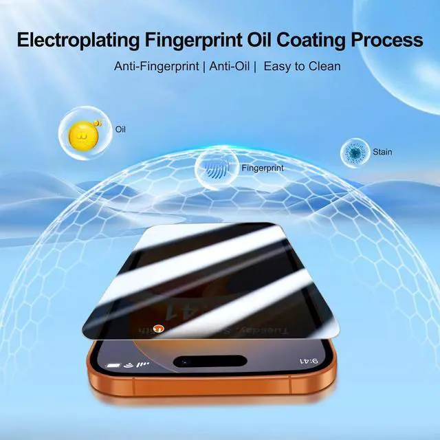 Alt view image 7 of 7 - [1-Second Auto-Install] 3 Pack Privacy Screen Protector for iPhone 17 Pro Max [6.9 Inch] + 1 Set Camera Lens Protector 25° Anti Spy Tempered Glass [Military Grade Shatterproof] Case Friendly