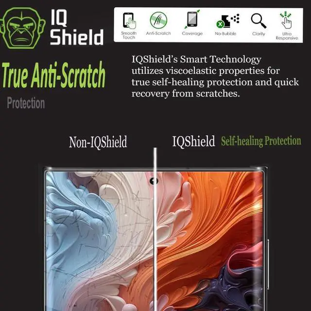Alt view image 5 of 7 - 2 Pack for Galaxy S22 Ultra Screen Protector: Clear TPU Film Bubble-Free Installation Scratch-Resistant Case Friendly HD Clarity for Ultimate Protection. Fingerprint Unlock