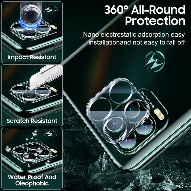 Alt view image 3 of 7 - [ 2+2 Pack Screen Protector Compatible with Motorola moto G stylus 5G 2021 Tempered Glass Screen Protector + Camera Lens Protector [Not for Moto G Stylus 4G 2021]Only for 2021 model