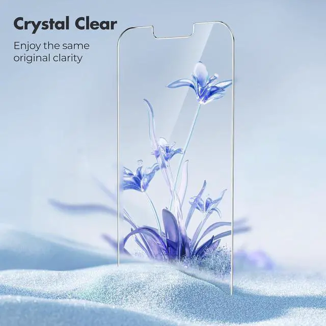 Alt view image 7 of 7 - 2-Pack Screen Protector for iPhone 16e/13/13 Pro/14 Double Shatterproof Tempered Glass [Easy Installation] [9H Hardness] [99.99% HD] [Case Friendly] for  13 Pro/13/14/16e 6.1 inch