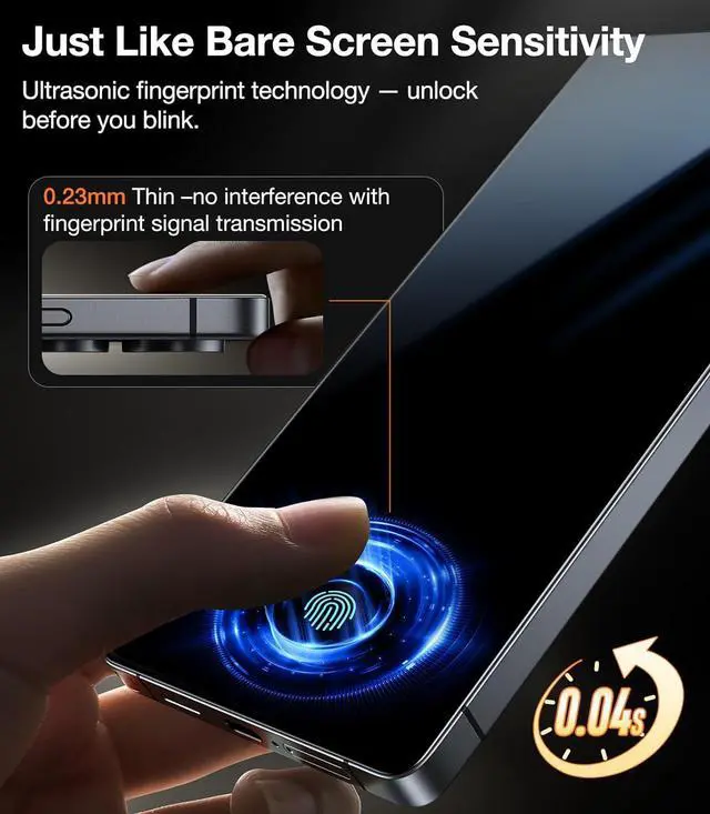 Alt view image 4 of 7 - for  Galaxy S25 Ultra Screen Protector 9H+ Military-Grade Shatterproof Tempered Glass 2 Pack- Responsive Touch Anti-Scratch Full Coverage Bubble Free HD Clarity Easy installation