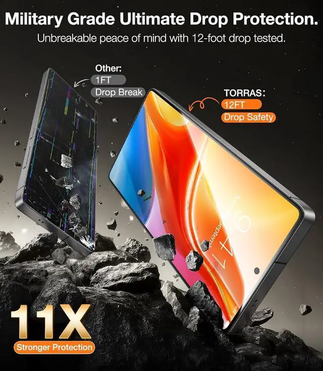 Alt view image 7 of 7 - for  Galaxy S25 Ultra Screen Protector 9H+ Military-Grade Shatterproof Tempered Glass 2 Pack- Responsive Touch Anti-Scratch Full Coverage Bubble Free HD Clarity Easy installation