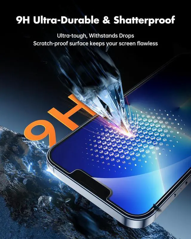 Alt view image 5 of 7 - Privacy Screen Protector for iPhone 14/ iPhone 13/13 Pro Tempered Glass [True 28°Anti Spy] [9H Hardness] [Case Friendly] Private Protector for iPhone 6.1 - 2 Pack