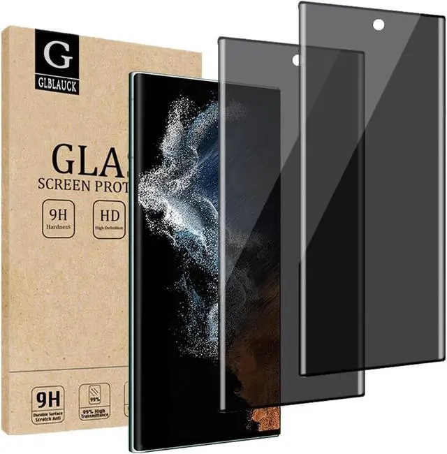 Main image of [2-Pack] Privacy Screen Protector for  Galaxy S23 Ultra 9H Hardness Anti-Spy 3D Curve Edge Tempered Glass Screen Protectors for  Galaxy S23 Ultra 6.8 inch