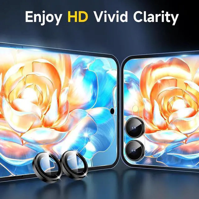 Alt view image 6 of 7 - EZ Alignment for  Galaxy Z Flip 7 Screen Protector [Strengthen Crease Test] 4Pcs Inner Soft EPU Film+2Pcs Front Display Tempered Glass+1 Set Camera lens Protector Anti Scratch