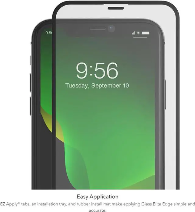 Alt view image 3 of 6 - InvisibleShield Glass Elite Edge Screen Protector for iPhone 11 and iPhone XR  Tempered Glass Smudge-Free ClearPrint Extreme Shatter Impact and Scratch Protection