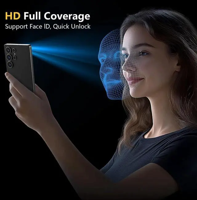 Alt view image 3 of 7 - 2-pack privacy screen protector compatible with  Galaxy S25 100% fingerprint unlock 9H+ tempered glass automatic dust removal military-grade protection bubble-free