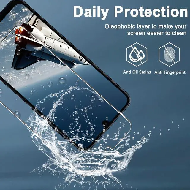 Alt view image 5 of 7 - [3+3 Pack] Galaxy A16 5G Screen Protector + Camera Lens Protector 9H Tempered Glass Anti Scratch Easy Installation Bubble Free HD Screen Protector for  Galaxy A16 5G
