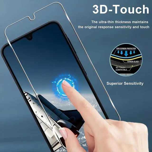 Alt view image 6 of 7 - [3+3 Pack] Galaxy A16 5G Screen Protector + Camera Lens Protector 9H Tempered Glass Anti Scratch Easy Installation Bubble Free HD Screen Protector for  Galaxy A16 5G