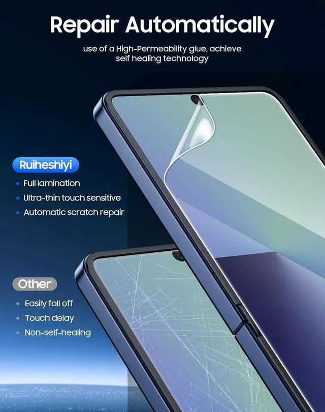 Alt view image 5 of 7 - For Galaxy Z Flip 7 Screen Protectors [With Mounting Kit] 2 Pcs Inner Screen Protectors + 2 Pcs Front Tempered Glass Ultra HD No bubbles No CreasesNewbie Friendly