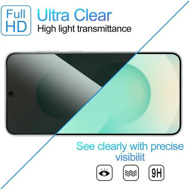 Alt view image 6 of 7 - 2 Pack Privacy Screen Protector for  Galaxy S25 Plus/Galaxy S25+ [Anti-Spy Tempered Glass][Fingerprint Unlock Support] Anti-Scratch Bubble-Free Easy Install 9H Protective Glass