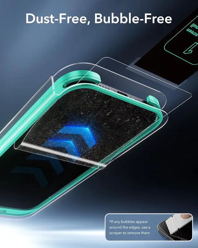 Alt view image 4 of 7 - 3 Pack 9H+ Glass for iPhone 17/iPhone 16 Pro Screen Protector [Military-Grade Shatterproof] with AR Anti-Reflective Technology Armorite Ultra-Tough Tempered Glass with Ultra Fit Tray