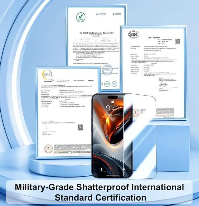 Alt view image 4 of 7 - [1-Second Auto-Install] 3 Pack Screen Protector for iPhone 17 Pro [6.3 Inch] + 1 Set Camera Lens Protector Shatterproof Tempered Glass [Military Grade Protection] Anti-Finger Case Friendly