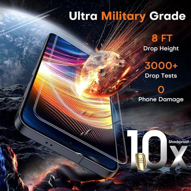 Alt view image 2 of 6 - for  Galaxy S25 Screen Protector [9H Hardness] [Military Grade Shatterproof] HD Tempered Glass 2 Pack