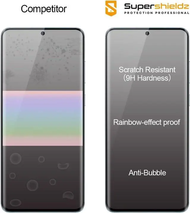 Alt view image 3 of 6 - (2 Pack) Designed for  Galaxy S20 5G / Galaxy S20 5G UW Tempered Glass Screen Protector with (Easy Installation Tray) (3D Curved Glass) Anti Scratch Bubble Free (Black)