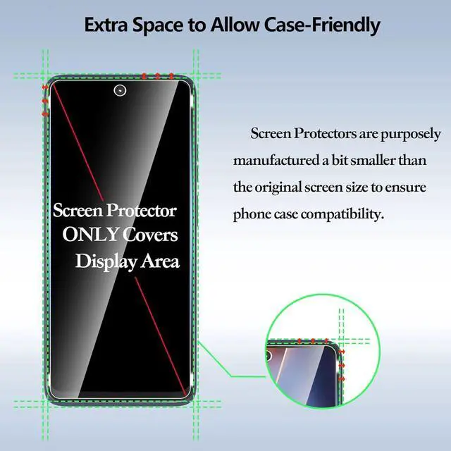 Alt view image 5 of 7 - 3 Pack Designed for Moto G 2025 Screen Protector Tempered Glass Film.Anti-Breakage.Anti-Scratch No Bubbles 9H Hardness.Easy Installation for Moto G 5G 2025