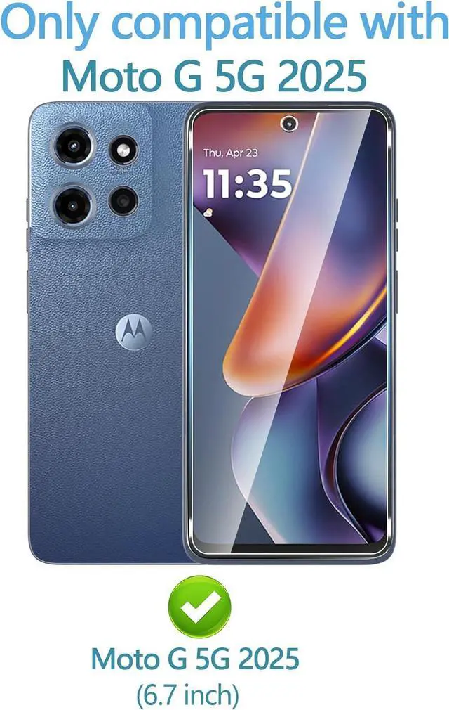 Alt view image 7 of 7 - 3 Pack Designed for Moto G 2025 Screen Protector Tempered Glass Film.Anti-Breakage.Anti-Scratch No Bubbles 9H Hardness.Easy Installation for Moto G 5G 2025