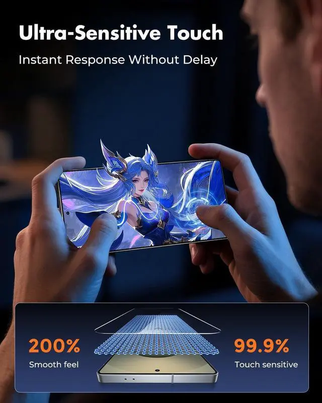 Alt view image 6 of 7 - Screen Protector for  Galaxy S25 Ultra [3-Pack] [9H] [Fingerprint Friendly] [HD Clarity] [Anti-Scratch] [Bubble-Free] [Easy Installation] Tempered Glass 6.9 Inch