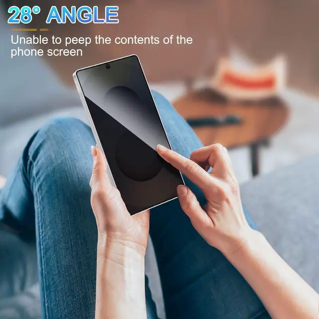 Alt view image 4 of 7 - 2 Pack Privacy Screen Protector for  Galaxy S25 Ultra[Anti-Spy Tempered Glass] [Fingerprint Unlock Support] Anti-Scratch Bubble-Free Easy Install 9H Protective Glass for S25 Ultra
