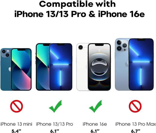 Alt view image 2 of 7 - Privacy Full Coverage Screen Protector for iPhone 16e 2025 iPhone 13/13 Pro 6.1-Inch Anti-Spy Tempered Glass Film Edge to Edge Protection Case-Friendly 2-Pack