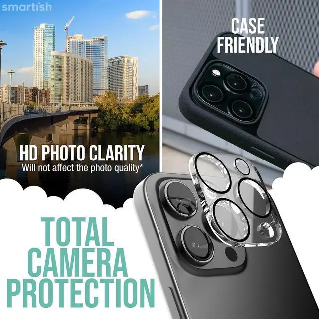 Alt view image 5 of 7 - ? iPhone 16 Pro Max Screen Protector + Camera Lens Covers - Tuff Sheet - 2-Pack Tempered Glass 9H Easy Install Frame Case-Friendly - Dynamic Island for  iPhone 16 Pro Max - Clear 2-Pack