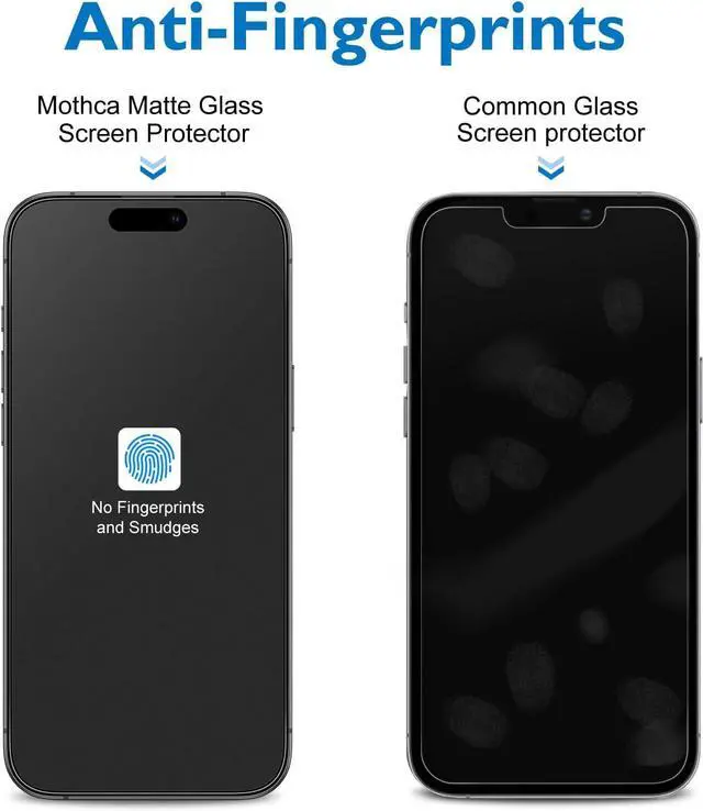 Alt view image 3 of 6 - 2 Pack Matte Glass Screen Protector for iPhone 16 Plus [6.7 inch] + 2 Pack Camera Lens Protector Anti-Glare & Anti-Fingerprint Case Friendly Tempered Glass Film Bubble Free Smooth as Silk