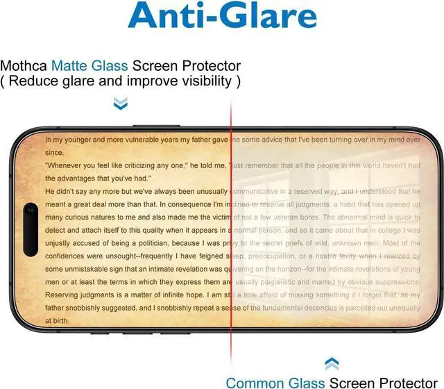 Alt view image 6 of 6 - 2 Pack Matte Glass Screen Protector for iPhone 16 Plus [6.7 inch] + 2 Pack Camera Lens Protector Anti-Glare & Anti-Fingerprint Case Friendly Tempered Glass Film Bubble Free Smooth as Silk