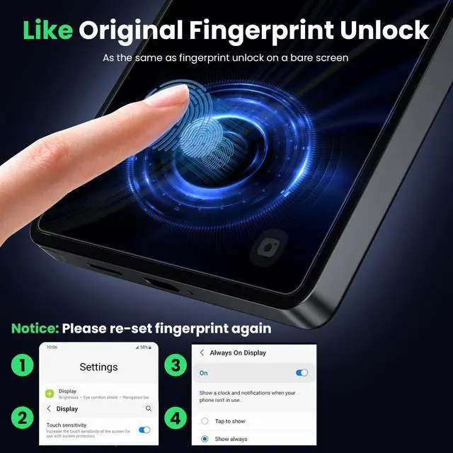 Alt view image 5 of 6 - for  Galaxy S25 Ultra Privacy Screen Protector - 25 Degree Anti Spy [Fingerprint Unlock Support] Case Friendly Shatterproof Auto Dust Removal Tempered Glass for Galaxy S25 Ultra 2 PCS