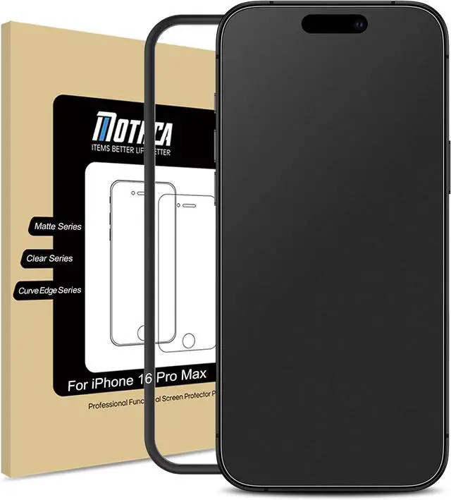Main image of Matte Glass Screen Protector for iPhone 16 Pro Max (6.9 inch) Anti-Glare & Anti-Fingerprint Tempered Glass Clear Film(Not Privacy) [Easy Installation Frame] Case Friendly Bubble Free - Smooth as Silk