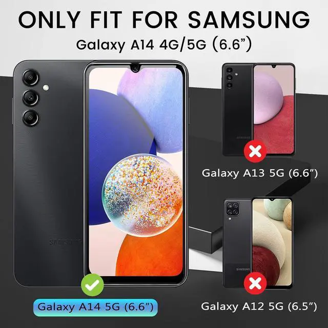 Alt view image 3 of 7 - 4 Pack Screen Protector for  Galaxy A14 5G with 4 Pack Camera Lens Protector Full Coverage Tempered Glass Film Anti-Fingerprint Case Friendly