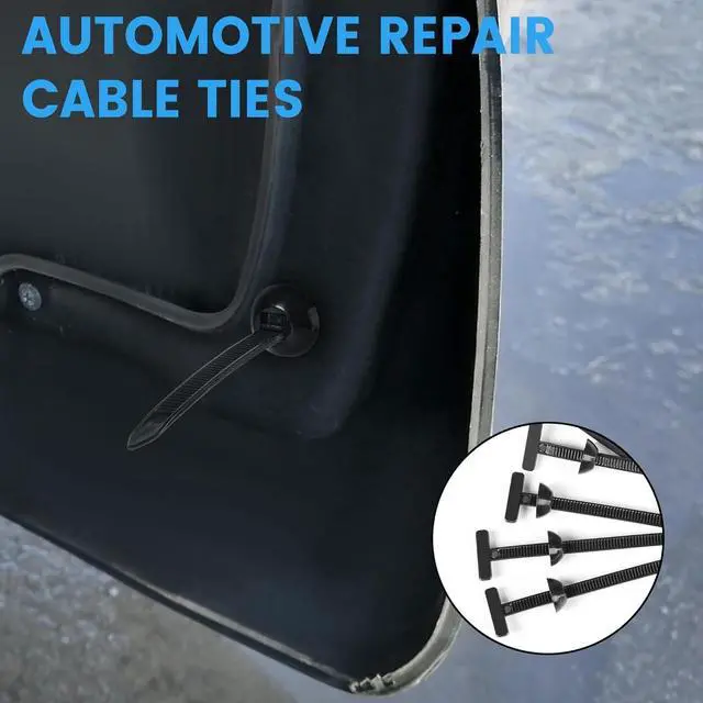 Alt view image 5 of 6 - 100 Pcs Nylon Universal Cable Tie Buckle - New Multifunctional Nylon Zip Ties With Pin & Button Design Plastic Cable Ties Tool Fasteners Car Body UV Resistant Zipties for Car Daily Repair Bumper Clips