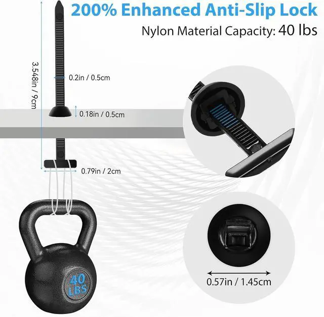 Alt view image 6 of 6 - 100 Pcs Nylon Universal Cable Tie Buckle - New Multifunctional Nylon Zip Ties With Pin & Button Design Plastic Cable Ties Tool Fasteners Car Body UV Resistant Zipties for Car Daily Repair Bumper Clips