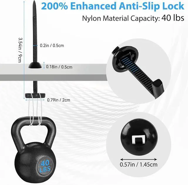 Alt view image 6 of 7 - 60 Pcs Nylon Universal Cable Tie Buckle - New Multifunctional Nylon Zip Ties Double Sided Buckle & Button Design Plastic Cable Ties Tool Fasteners Car Body UV Resistant Zipties for Car Daily Repair