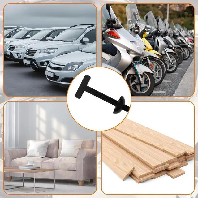 Alt view image 3 of 6 - 100PCS Nylon Universal Cable Tie Buckle - Multifunctional Nylon Zip Ties With Pin & Button Design - Plastic Cable Ties Tool - Fasteners Car Body UV Resistant Zipties for Car Daily Repair Bumper Clips