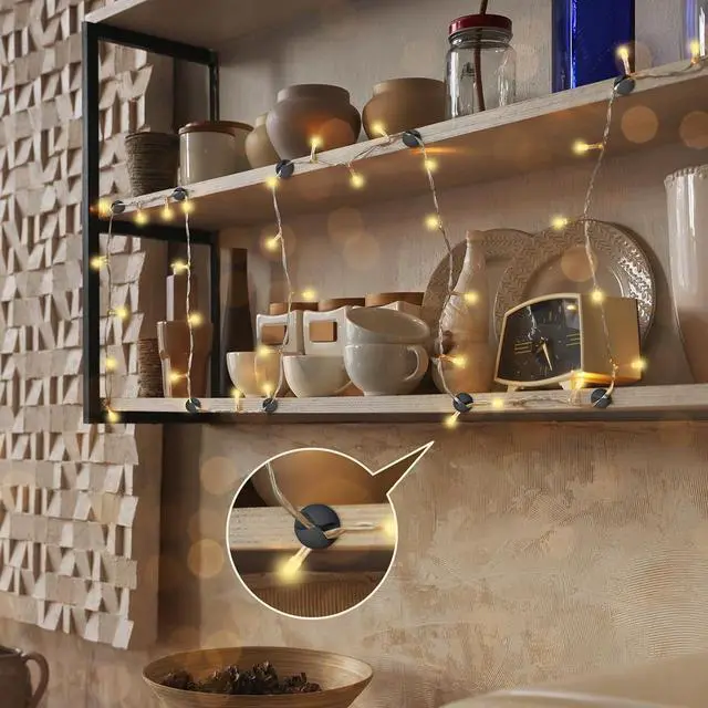 Alt view image 7 of 7 - 12 Pack Cable Clips Cord Organizer Holder Adhesive Cable Management Charger Wire Holder Clips for Desk Home Office Car Cubicle Nightstand Black