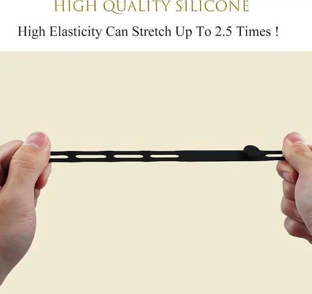 Alt view image 6 of 7 - 30Pcs Silicone Cable Ties Reusable Cord Organizer for Electronics Adjustable Fastening Cable Straps Wire Organizer High Elasticity Cord Wraps for Fastening Earphone Charger (5 Colors)