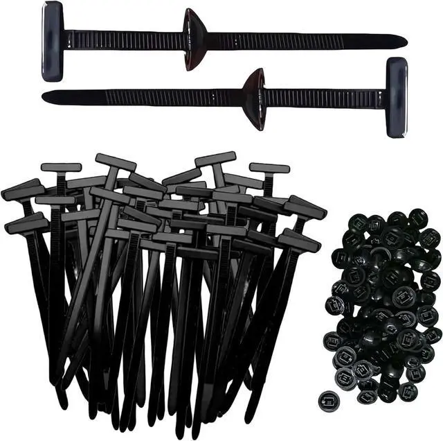 Main image of Nylon Universal Cable Tie Buckle - Heavy Duty Zip Ties Self-Locking for Car UV Resistant Plastic Cable Ties with Pin Plastic Cable Ties Tool Fasteners Car Body (black 200)