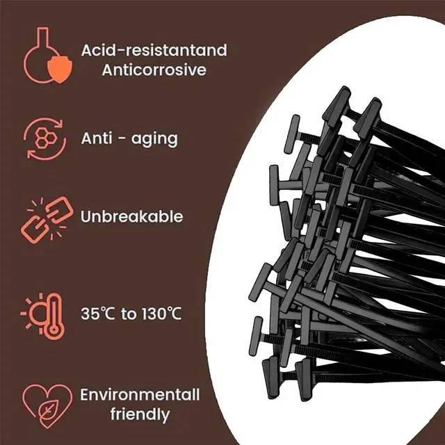 Alt view image 4 of 7 - Nylon Universal Cable Tie Buckle - Heavy Duty Zip Ties Self-Locking for Car UV Resistant Plastic Cable Ties with Pin Plastic Cable Ties Tool Fasteners Car Body (black 200)