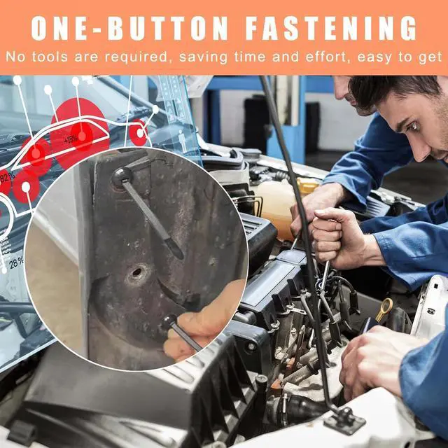 Alt view image 7 of 7 - Nylon Universal Cable Tie Buckle - Heavy Duty Zip Ties Self-Locking for Car UV Resistant Plastic Cable Ties with Pin Plastic Cable Ties Tool Fasteners Car Body (black 200)